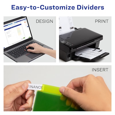 Avery Big Tab Insertable Plastic Divider, 5 Tabs, Multicolored (11900)