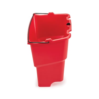 Rubbermaid Executive Series WaveBrake Plastic Dirty Water Bucket, 4.5-Gallon, Red (2064907)