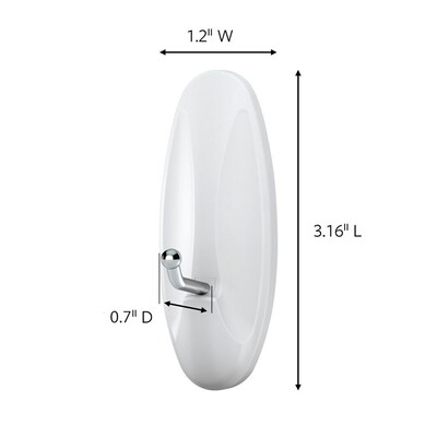 Command Medium Wire Hooks, 3 lb., White, 2/Pack (17068)