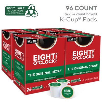 Eight OClock The Original Decaf Coffee, Keurig K-Cup Pod, Medium Roast, 96/Carton (6425CT)