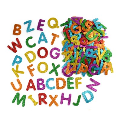 Ready2Learn Glitter Foam Sticker Alphabet, Multicolored, 156/Pack (CE-10098)