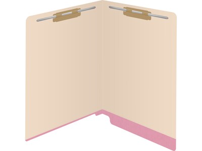 Medical Arts Press Reinforced End Tab File Folder, Straight-Cut, Letter Size, Manila/Violet, 50/Box