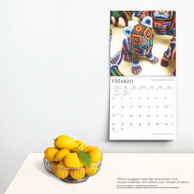 2025 BrownTrout Mercados de Mexico Markets of Mexico 12" x 12" Monthly Square Wall Calendar (9781975475222)