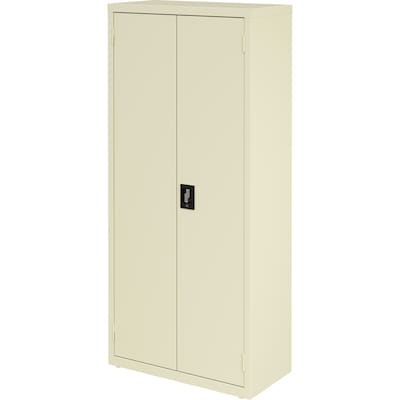 Lorell Fortress Steel Storage Cabinet with 4-Shelves, Putty (LLR69830PTY)