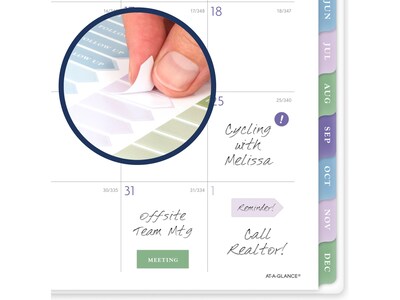 2025 AT-A-GLANCE Badge Floral 8.5" x 11" Weekly & Monthly Planner, Poly Cover, Multicolor (1722F-905-25)