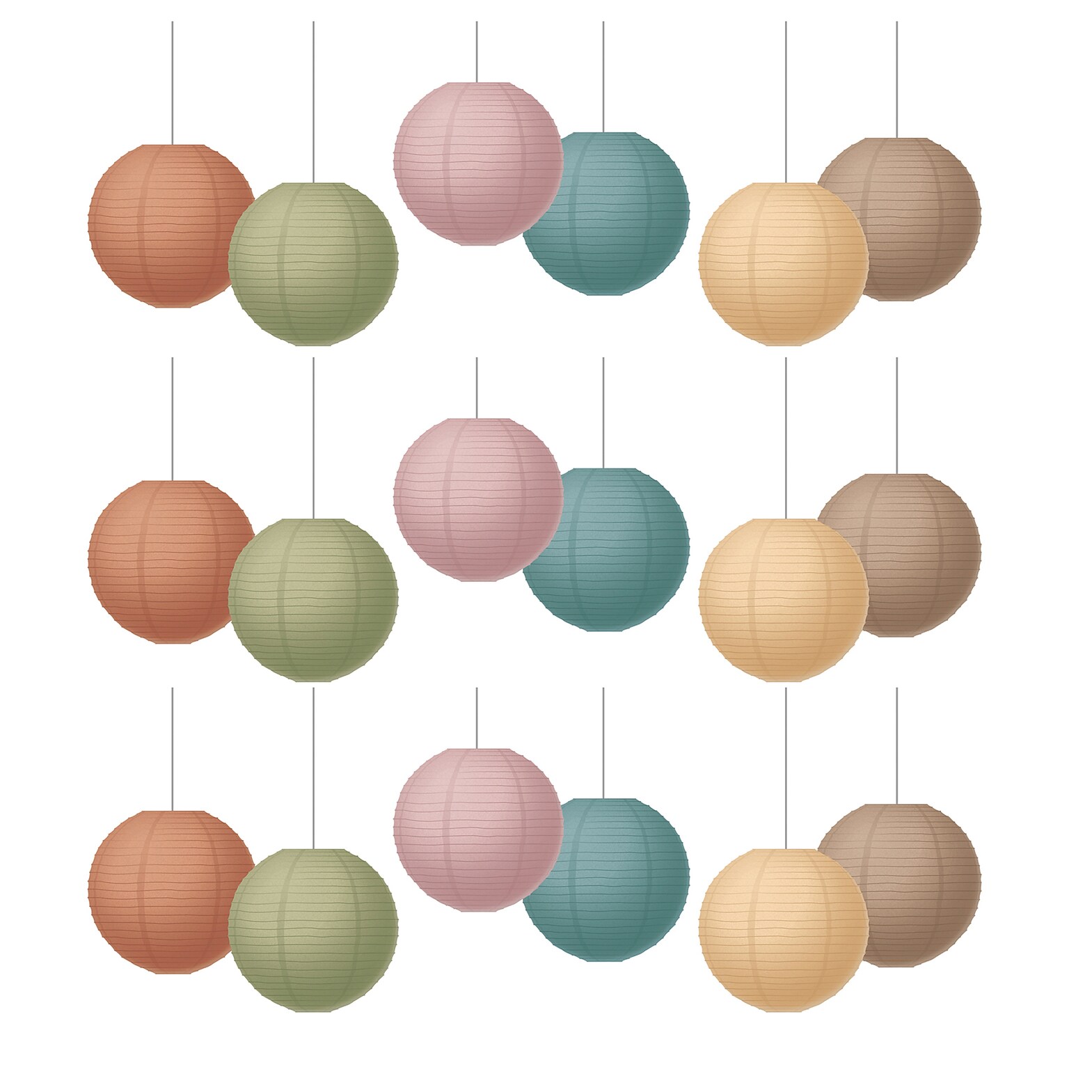 Teacher Created Resources Everyone is Welcome Hanging Paper Lanterns, 6/Pack, 3 Packs/Bundle (TCR77352-3)