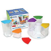 Learning Resources Create-a-Space See-Through Spinning Bins, Multicolor (LER3711)