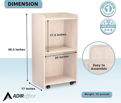 AdirOffice 46" Speaker Podium Presentation Lectern, White (661-07-WHI)