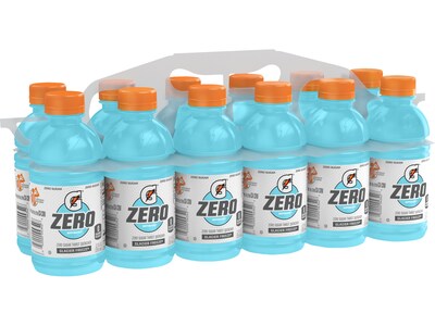 Gatorade Zero Sugar-Free Glacier Freeze Sports Drink, 12 fl. oz., 24 Bottles/Carton (04342)