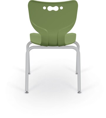 MooreCo 14 Hierarchy Student Chair with 4 Legs, Moss/Platinum Base (703673562751)