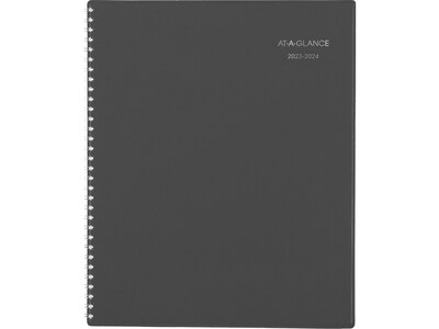 2023-2024 AT-A-GLANCE DayMinder 9.25 x 11.13 Academic Weekly & Monthly Planner, Charcoal (AYC545-4