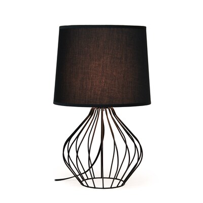 Simple Designs Geometrically Wired Table Lamp, Black (LT2086-BOB)