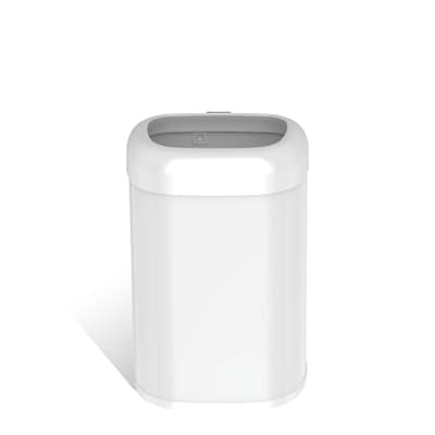 NineStars Stainless Steel Indoor Open Top Trash Can, 21.1 Gallons, XXL Size, White (OTT-80-4WH)