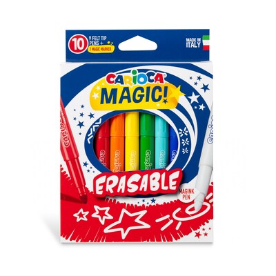 CARIOCA Magic! Washable Kids Markers, Maxi Tip, Assorted Colors, 10/Pack, 2/Bundle (CRA43182-2)