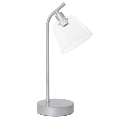 Simple Designs Sleek Essentials LED Desk Lamp, 15.75", Silver (LD1080-SLV)