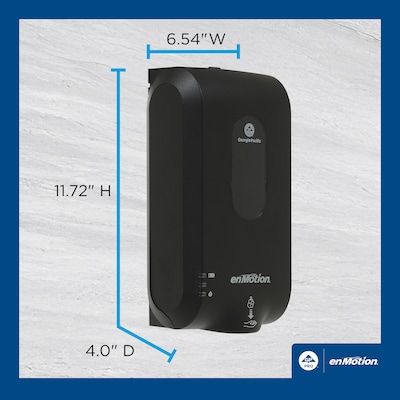 enMotion Gen2 Automatic Wall Mounted Hand Soap/Hand Sanitizer Dispenser, Black (52057)