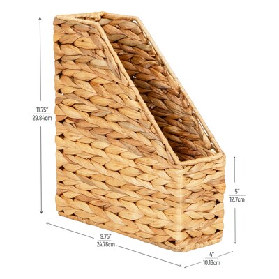 Mind Reader Rattan File Organizer, Brown (JRAT-BRN)