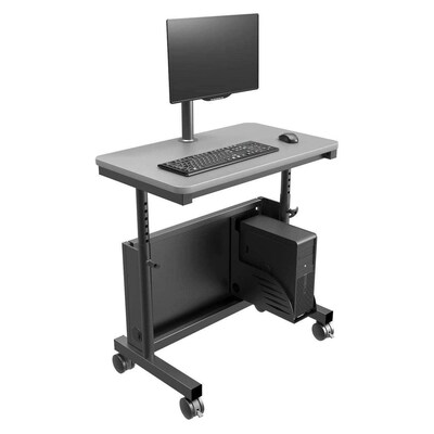 VersaDesk Deluxe 36W Manual Adjustable Standing Computer Table, Grey/Black (CTL3630-BG)