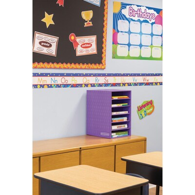Bankers Box Corrugated 6-Shelf Storage Organizer, 18"H x 12"W x 13 1/4"D, Purple (3381201)