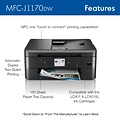 Brother MFCJ1170DW Wireless Color All-in-One Inkjet Printer, Refresh Subscription Eligible