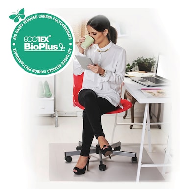 Floortex Ecotex BioPlus Hard Floor Chair Mat, 29" x 47", Clear Bio Based Polycarbonate (NCCMFLBS0001)