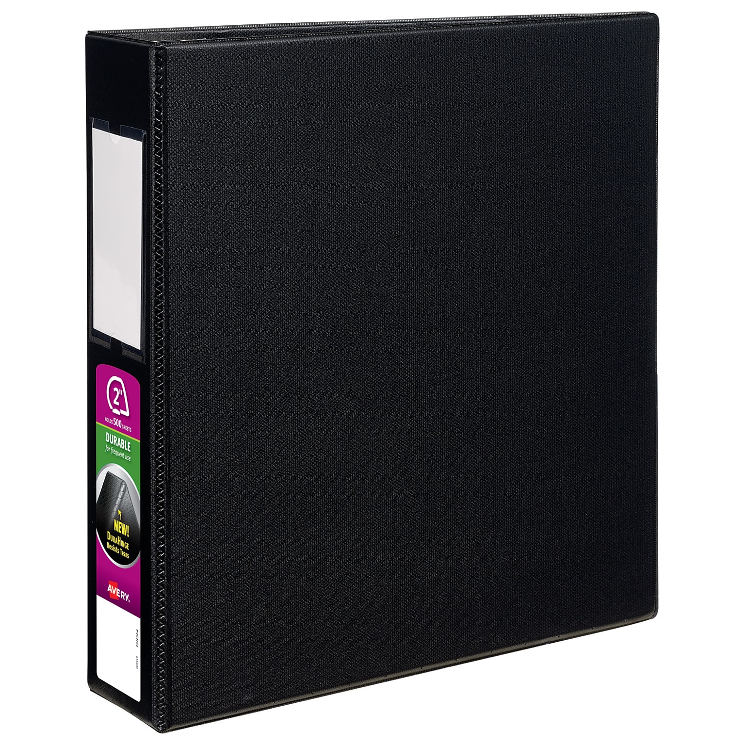Avery 2 3-Ring Non-View Binders, D-Ring, Black (08502)