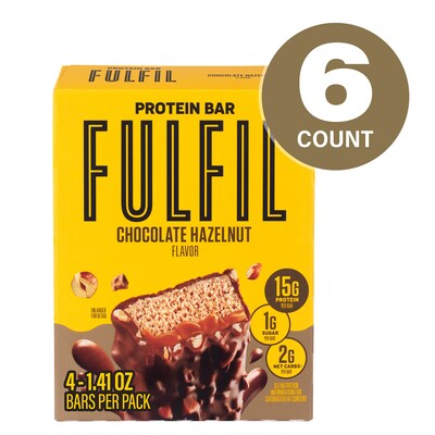 FULFIL Chocolate Hazelnut Flavor Vitamin & Protein Standard Bar, 5.62 oz., 6/Pack (220-02912)