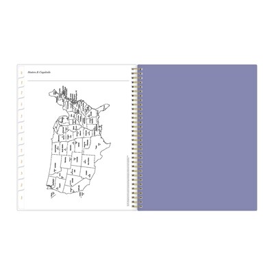 2025-2026 Blue Sky Sincerely Jules Scarletta 8.5" x 11" Academic Year Weekly & Monthly Planner, Plastic Cover, Multicolored