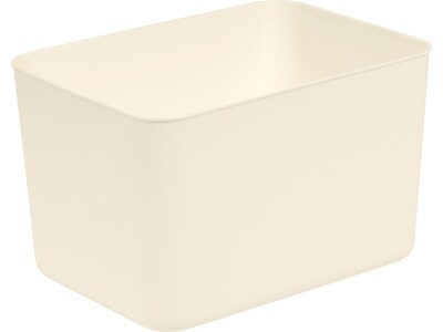 IRIS Open Lid Storage Bin, Off-White, 4/Pack (552113)