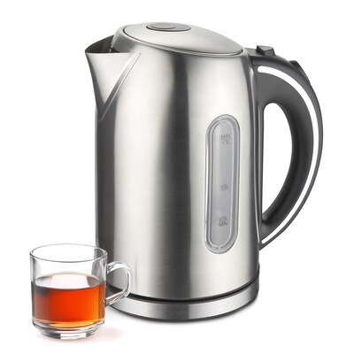 MegaChef 7-Cup Electric Tea Kettle, Silver (93796264M)