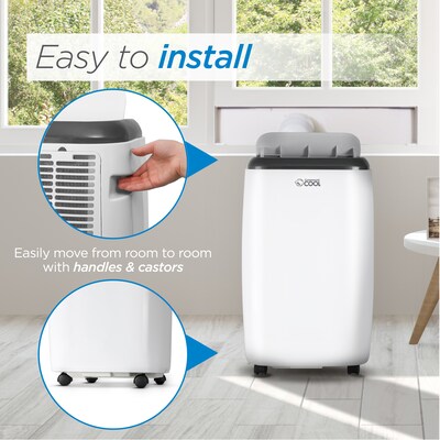 Commercial Cool 115-Volt 12,000 BTU (8,000 BTU DOE) Portable Air Conditioner, with Remote, White (CPT08WB)
