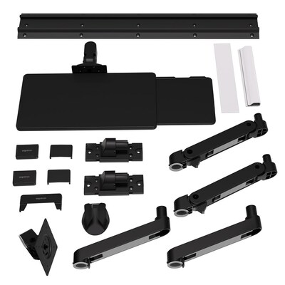 Ergotron LX Pro Adjustable Dual Keyboard & Monitor Wall Mount, Up to 34", Black (45-696-292)