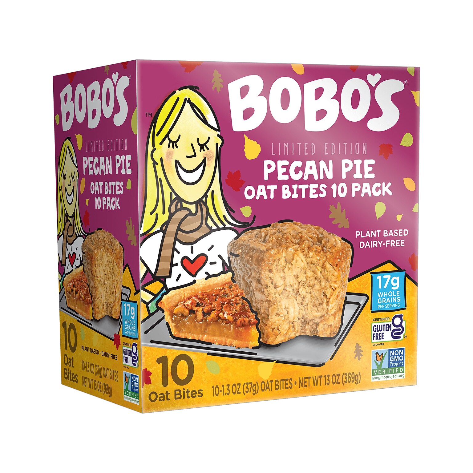 Bobos Gluten Free Pecan Pie Oat Bites, 1.3 oz., 10 Bites/Box (540-D)