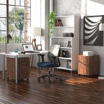 Union & Scale™ Essentials 3-Drawer Mobile Vertical File Cabinet, Letter/Legal, Lockable, 24.3"H x 15.6"W x 21.3"D, Espresso