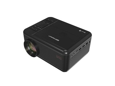 Emerson Home Theater Portable LCD Projector with Built-In TV Tuner & DVD Player and Projector Screen, Black (EVP-2504)