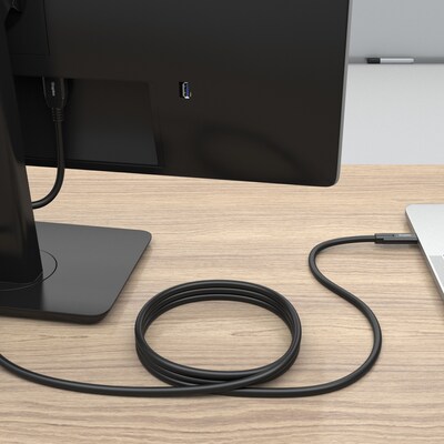 Staples TECH 3.3 ft. USB-C to Micro USB Type-B Audio/Video Cable, Male to Male, Black (ST62445)