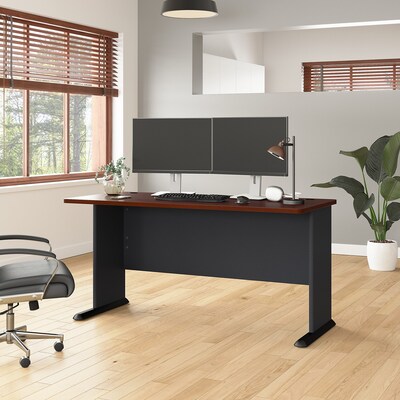 Bush Business Furniture Cubix 60W Desk, Hansen Cherry/Galaxy (WC90460A)