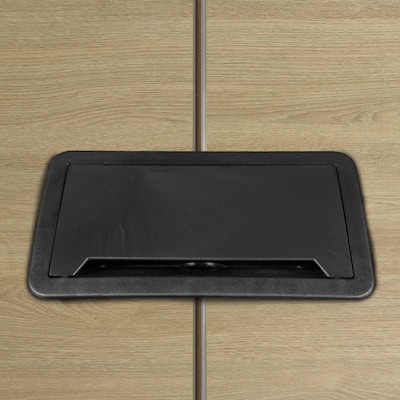 Regency Array 72"W x 36"D Conference Table with Grommet, Noble Oak/Black (ACT7236NOBK)