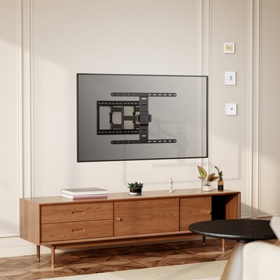 Mount-It! ADA Compliant Full Motion TV Wall Mount With Ultra-Slim Profile For 43" to 90" Screens,130 lbs. Max. (MI-309)