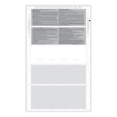 ComplyRight 2025 W-2 Tax Form, 1-Part, 4-Up, Copy B and C, 500/Pack (5228B)