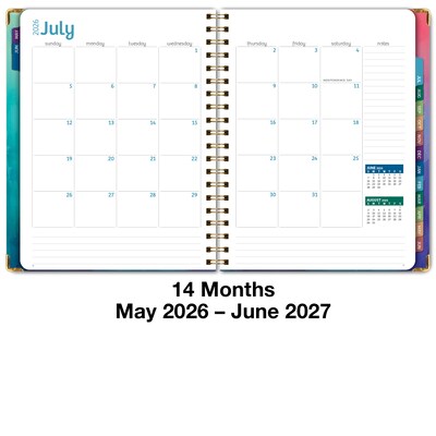 2026-2027 Excello Brands 8.5" x 11" Academic Weekly & Monthly Planner, Paperboard Cover, Orchid (FSHN-AY26-8511-81)