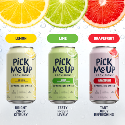 Pick Me Up Provisions™ Sparkling Water Variety Pack, 12 oz., 24 Cans/Carton (PM63523)