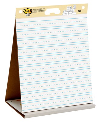 Post-it® Super Sticky Tabletop Easel Pad, 20 x 23, Primary Lined, 20 Sheets/Pad (563PRL)