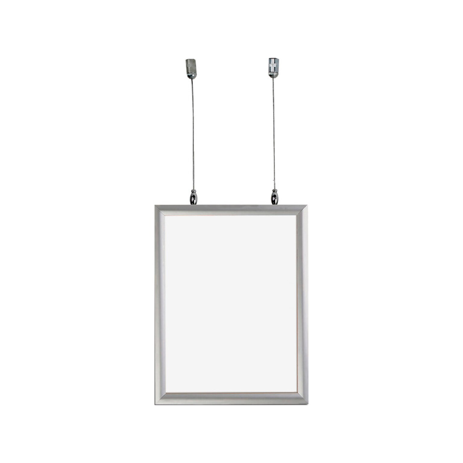 Azar Poster Holder, 10 x 12.18, Vertical, Wall Mounted, Silver, Aluminum (300408)