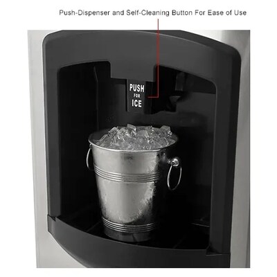 Global Industrial Nexel Ice Dispenser w/ Ice Machine & Bin, Air Cooled, 350 lbs. Production/24 Hours (243319)