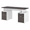 Bush Business Furniture Jamestown 60W Desk with 4 Drawers, Storm Gray/White (JTN017SGWHSU)