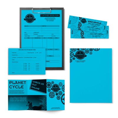 Astrobrights 8.5" x 11" Color Multipurpose Paper, 24 lbs., Lunar Blue, 500 Sheets/Ream, 10/Ream (22521/21528CT)