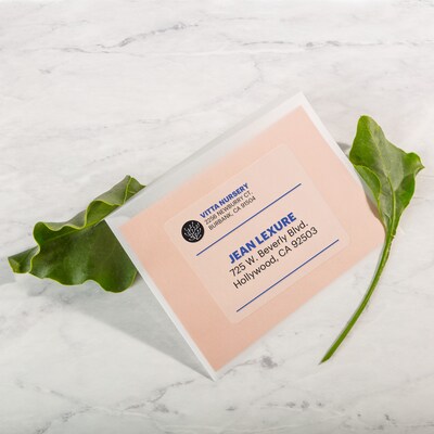 Avery Easy Peel Laser Shipping Labels, 3-1/3" x 4", Clear, 300 Labels/Box (5664)
