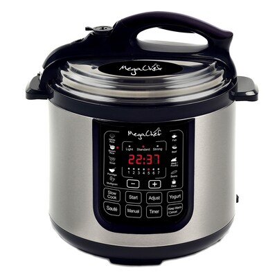 MegaChef 8-Quart Digital Electric Pressure Cooker, Silver (93799676M)