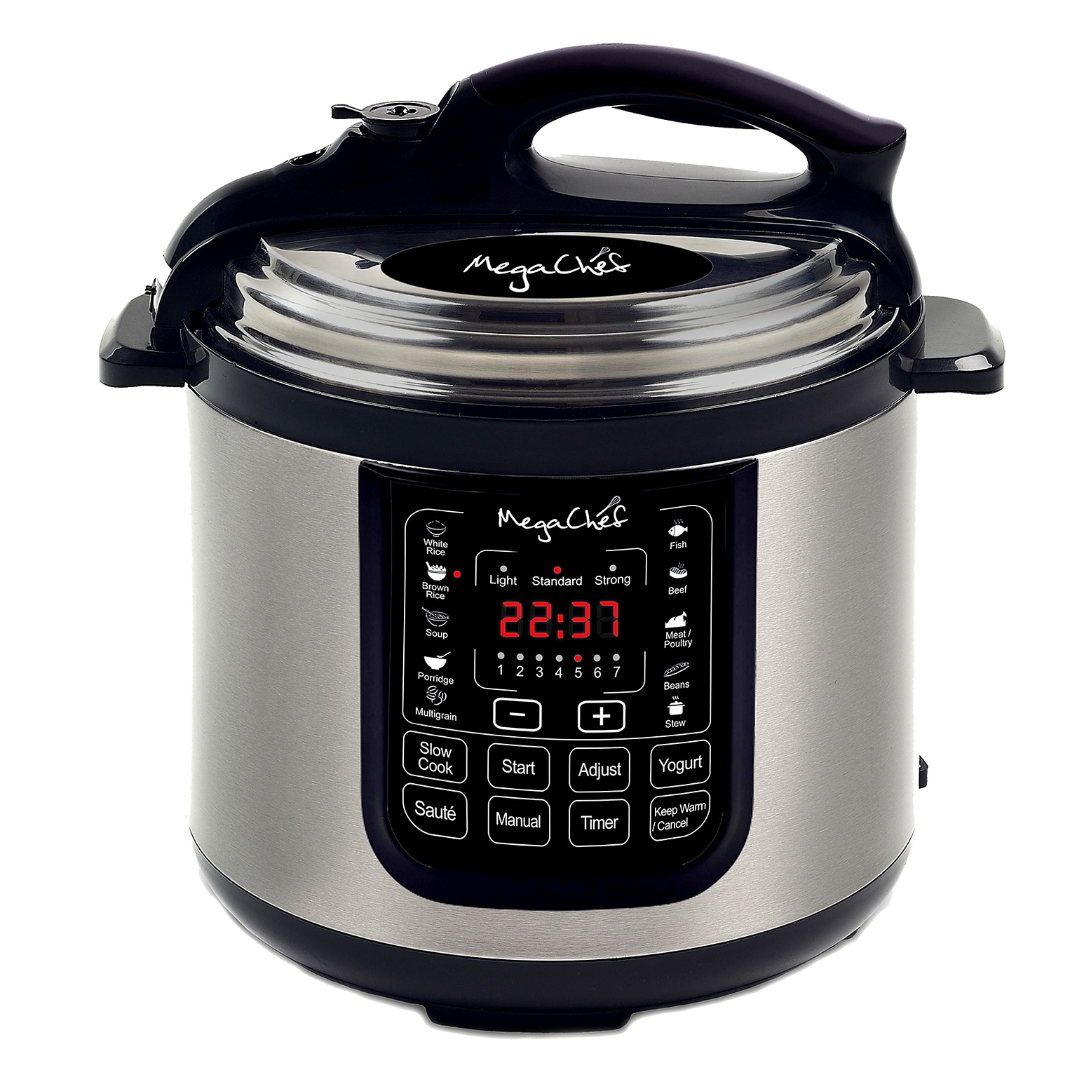 MegaChef 8-Quart Digital Electric Pressure Cooker, Silver (93799676M)